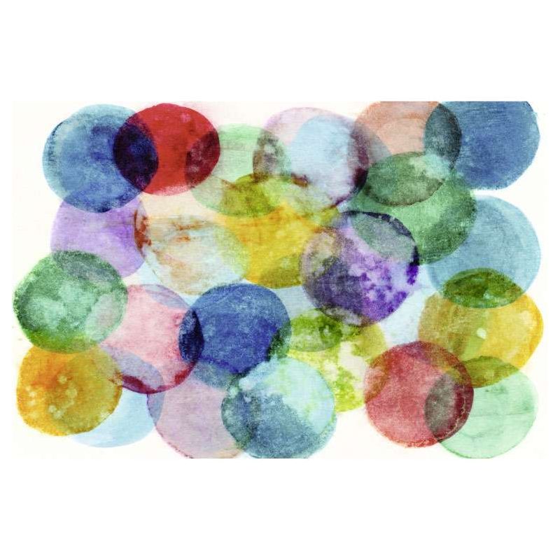 COLOURED CIRCLES canvas - Coloured canvas print