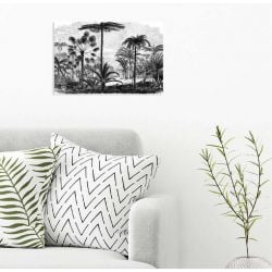 PALM TREE ENGRAVING canvas print