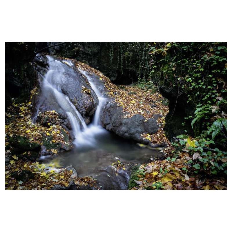 Cuadro PEQUEÑA CASCADA DE OTOÑO - Lienzo paisaje y naturaleza