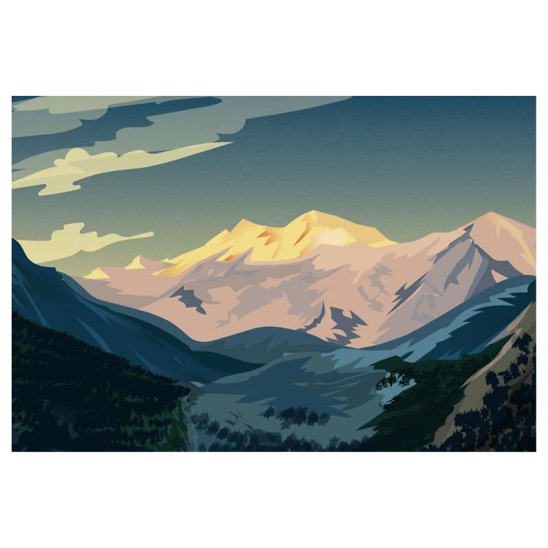 Poster alpage représentant un paysage de montagne