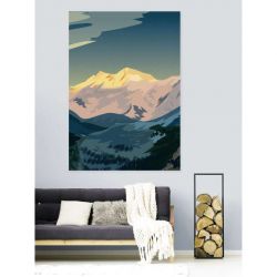 Affiche décorative représentant un alpage verdoyant