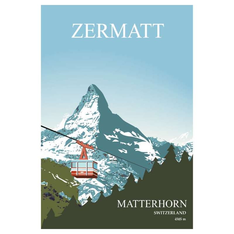 Póster ZERMATT - Poster de montana