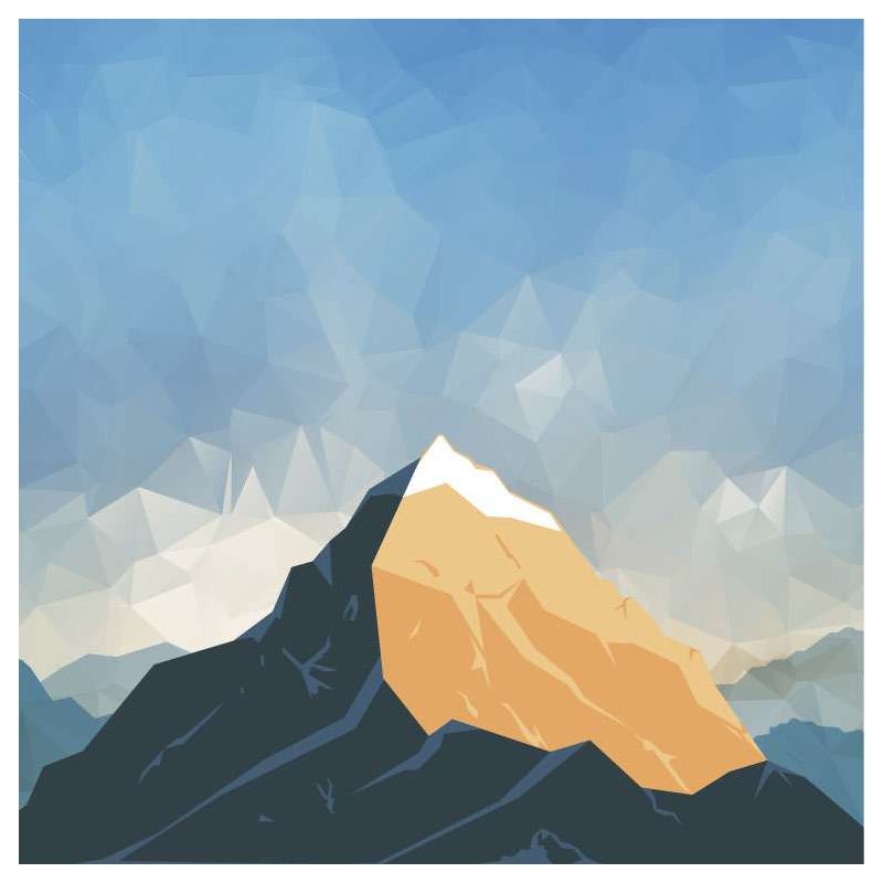 Des montagnes abstraites  Peintures de montagne, Image montagne