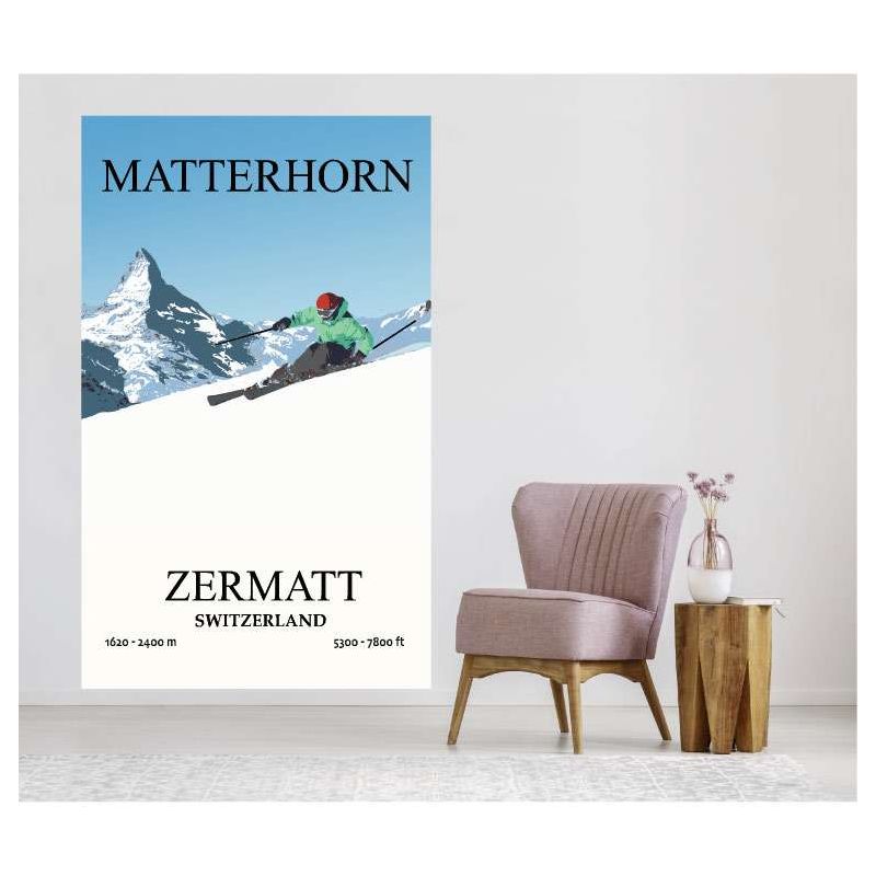 Tenture suspendue design illustration MONT CERVIN