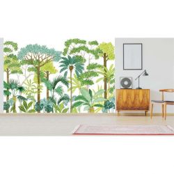 Papier peint panoramique design jungle