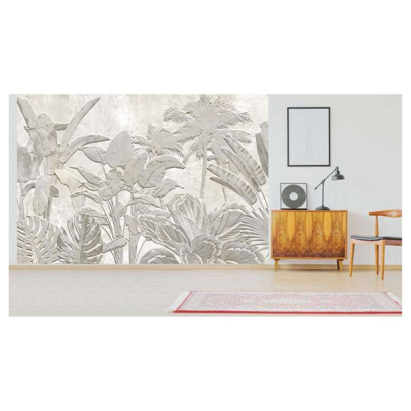 Papier peint jungle panoramique avec bananiers et palmiers