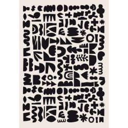 Poster mural design aux formes graphiques
