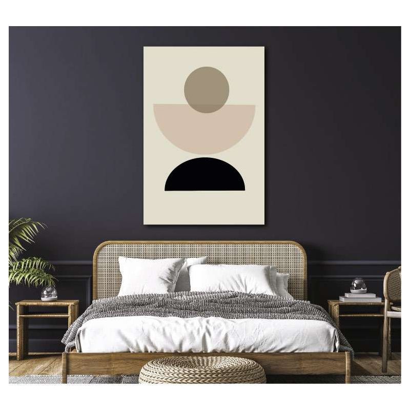 Affiche graphique beige et noire pour une chambre