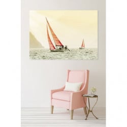 Tableau bateau sur la mer calme