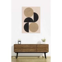 Tableau japandi beige et noir 