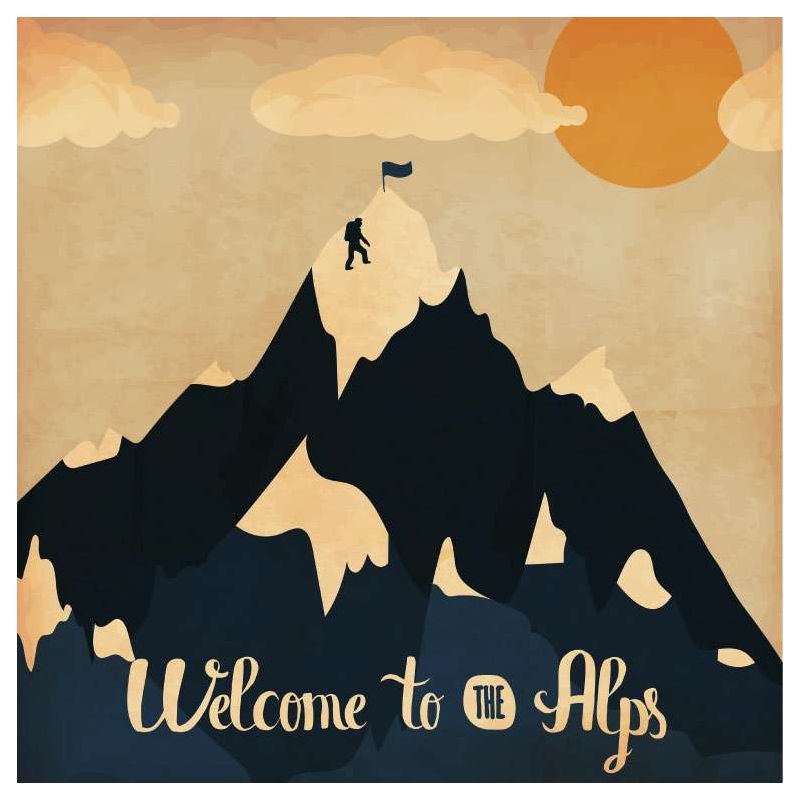 THE ILLUSTRATED ALPS canvas print - Mountain canvas print