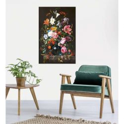 Tableau déco mural fleuri et coloré