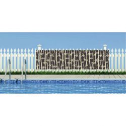 Brise vue piscine motif bambous