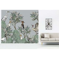 Papier peint salon motif oiseaux XXL