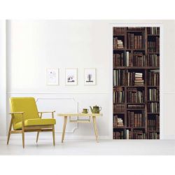 Poster pour porte trompe l’oeil bibliothèque