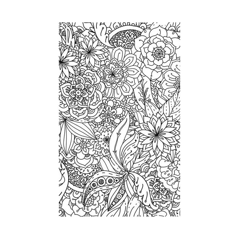 Coloriage geant : tenture à colorier floral et végétal