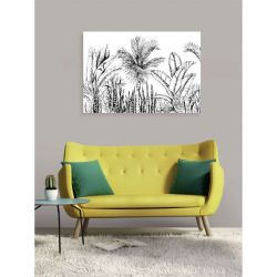 Tableau JUNGLE NOIR ET BLANC