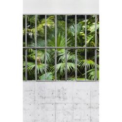 GLASS PARTITION WALL AND CONCRETE Poster