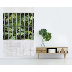 GLASS PARTITION WALL AND CONCRETE Poster