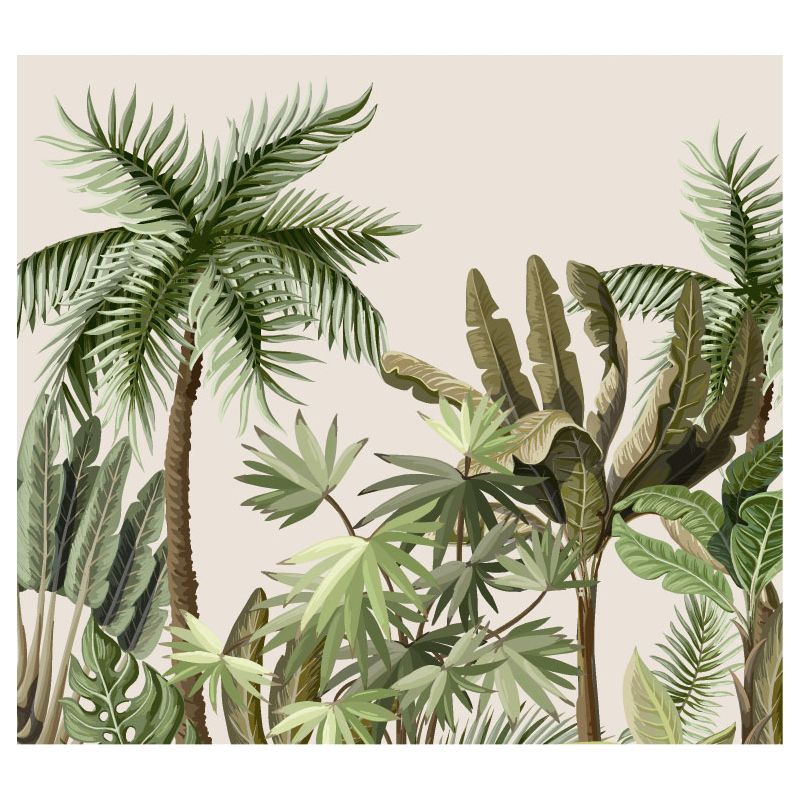 Affiche jungle en noir et blanc Poster feuilles - Artcamia