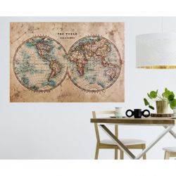 Poster THE WORLD IN HEMISPHERES