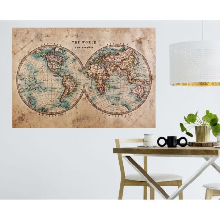 Póster EL MUNDO EN HEMISFERIOS