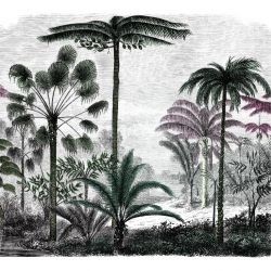 COLOURED PALM TREE ENGRAVINGPoster