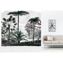 COLOURED PALM TREE ENGRAVINGPoster