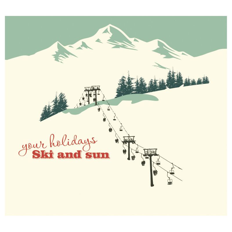 SKI LIFTS Wallpaper