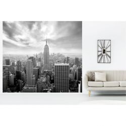 Papier Peint New York trompe l'oeil photo noir et blanc