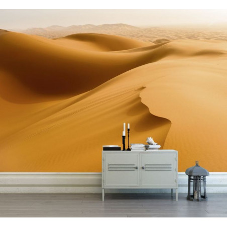 Papier Peint panoramique désert de sable ocre