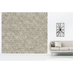 Papier peint capiton gris pour décor mural