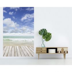 WOODEN PLANKS AND SEA Wallpaper