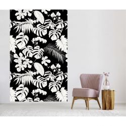 Papier peint TROPICAL NOIR ET BLANC