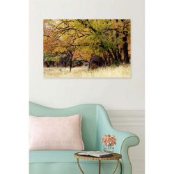 Tableau salon paysage couleur FAUVE