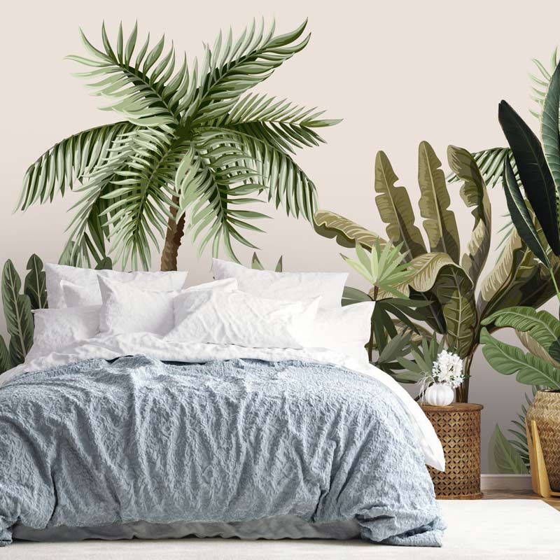 Affiche décorative chambre jungle représentant une forêt tropicale