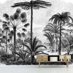 Palmtree lanscape wallpaper and wall mural - Online shop