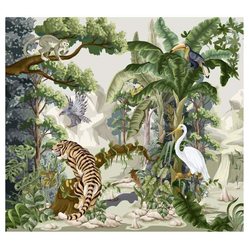 Papier peint panoramique ANIMALIUM - Papier peint jungle