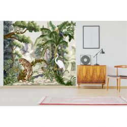 Papier peint végétation tropicale et animaux