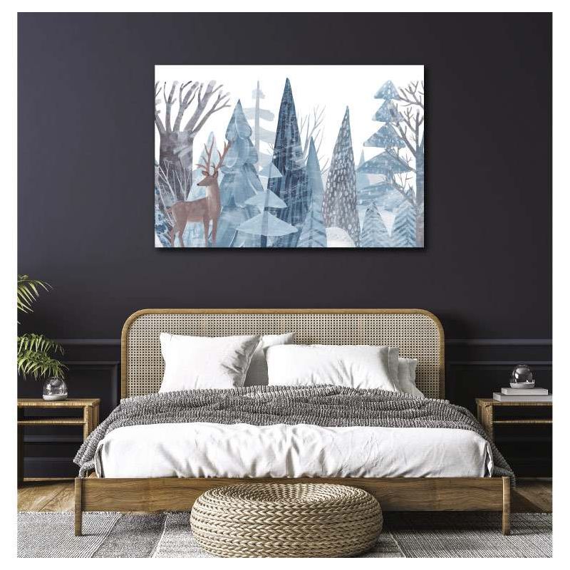 Illustration forêt enneigée