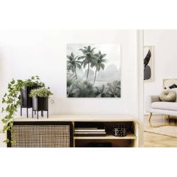 Tableau jungle tropicale avec palmiers 