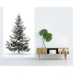 Snowy tree poster for Christmas wall decorations