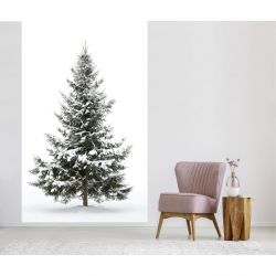 Póster de árbol nevado para decoración en Navidad | Scenolia