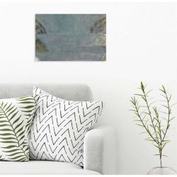 Pintura abstracta de una laguna, perfecta decoración contemporánea