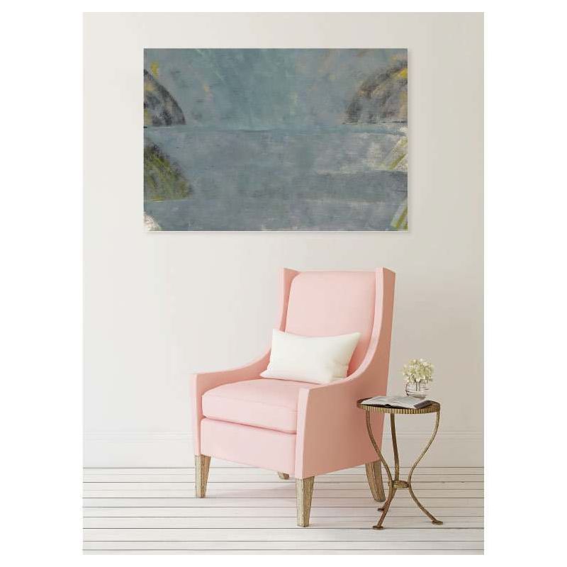 Pintura abstracta de una laguna, perfecta decoración contemporánea