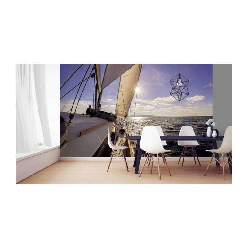 Papier Peint voilier EN MER