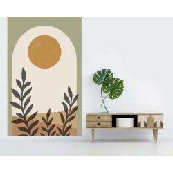 Papier peint graphique pour salle à manger