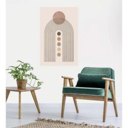 Tableau art graphique aux tons naturels