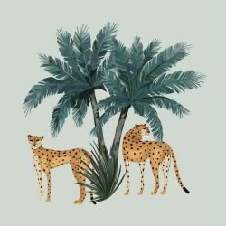 Tableau guépard tropical