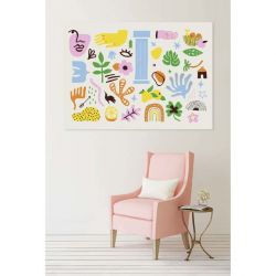 Tableau graphique multicolore pour chambre